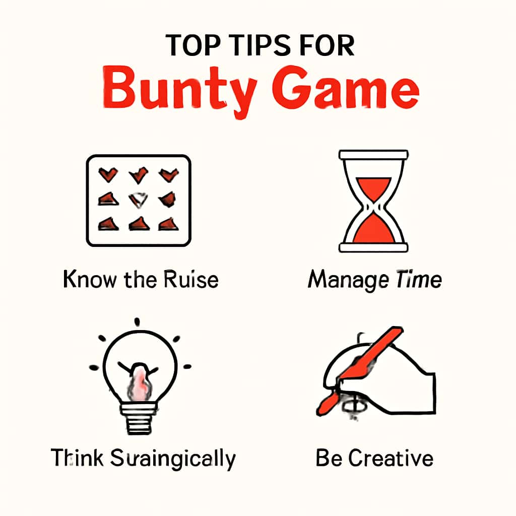 An educational illustration highlighting strategies for Bunty Game.