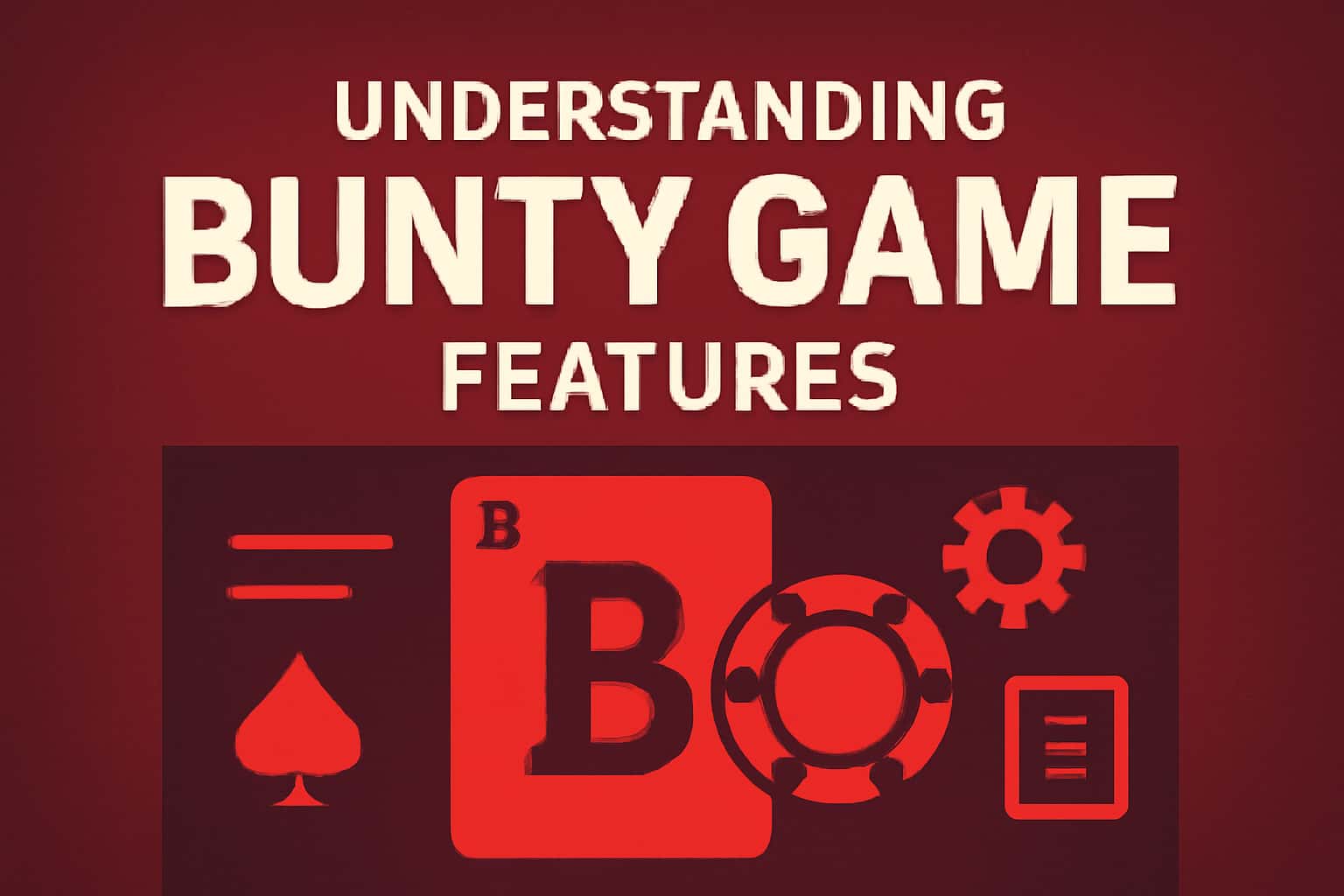 A neutral informational scene highlighting Bunty Game features with prominent text.