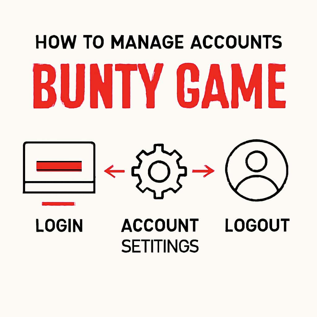 An educational infographic on managing accounts in Bunty Game.