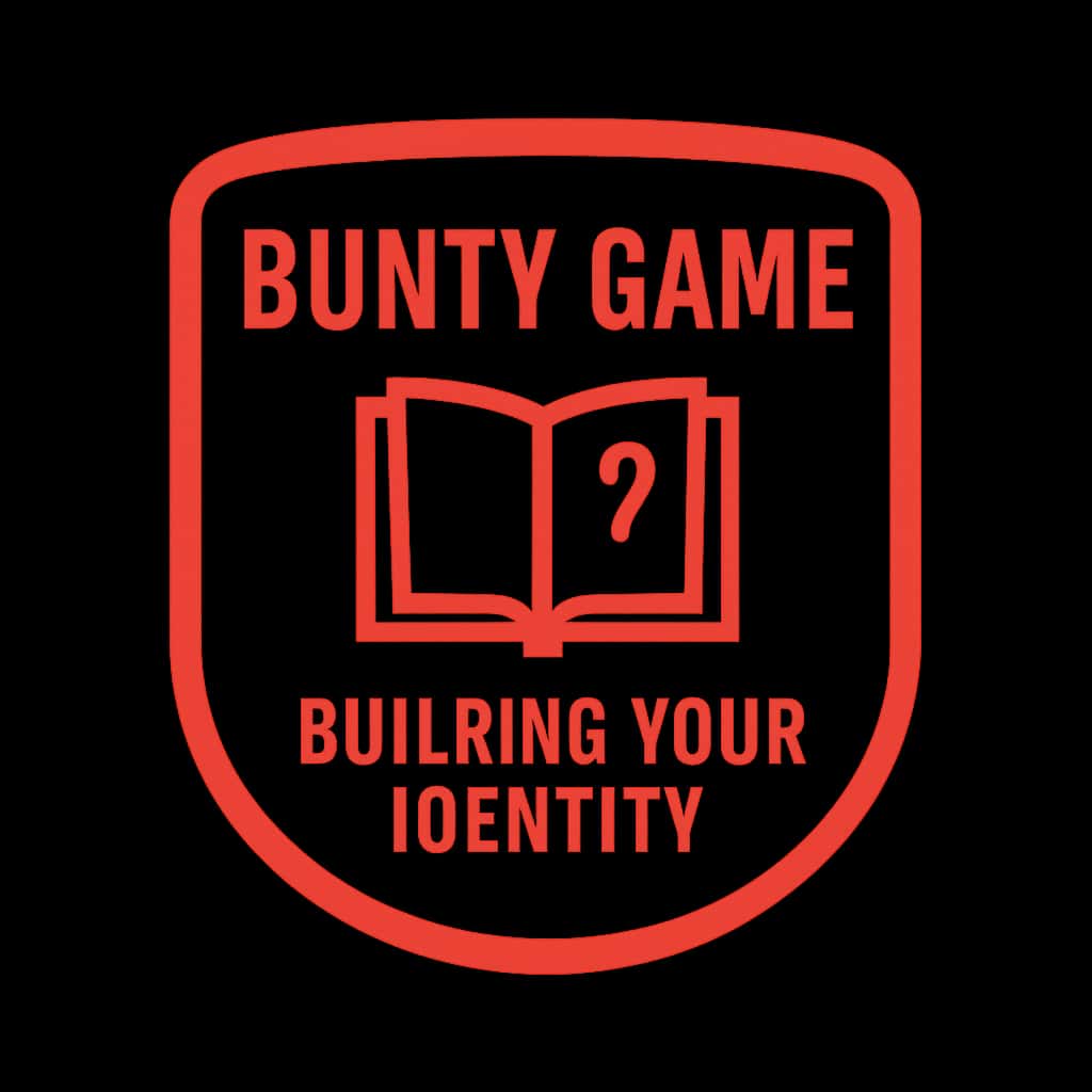 A badge icon symbolizing Building Your Bunty Game Identity showcasing the text Bunty Game.
